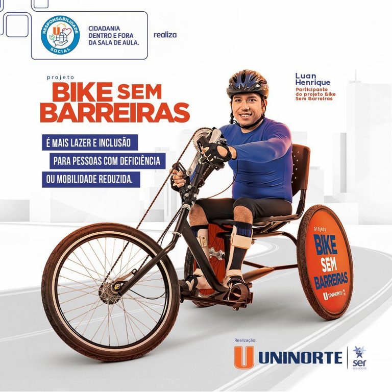 UniNorte lança projeto Bike sem Barreiras em Manaus UniNorte Manaus